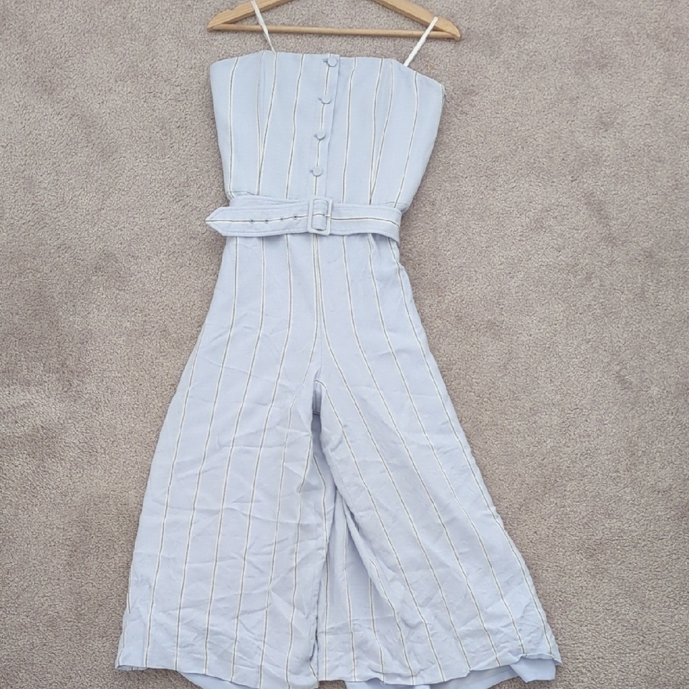 Club Monaco Sky Blue Buttoned Jumpsuit